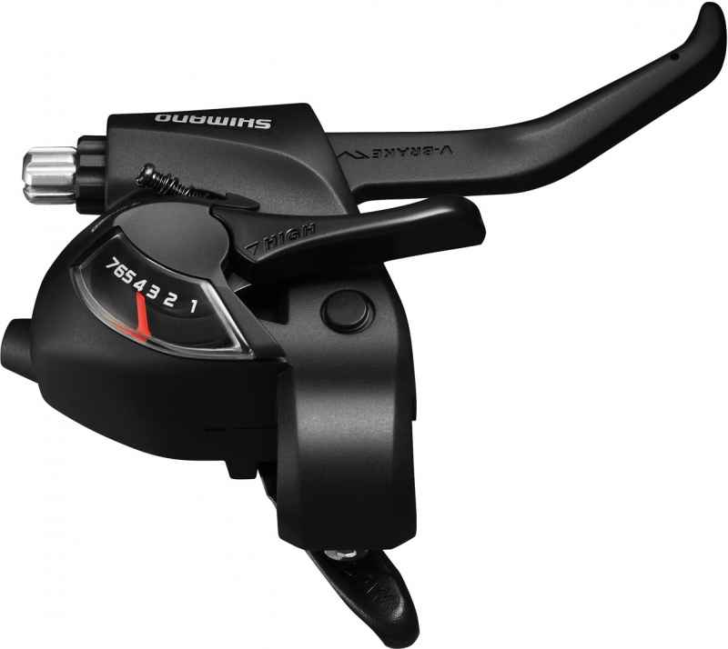 Рукоятка переключателя скоростей/тормоза правая, 7 ск, SHIMANO, ST-EF41-7R, ASTEF41R7AL